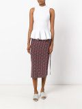 geometric print midi skirt