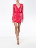 Moire patterned mini dress