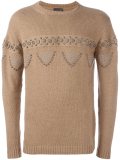 cable knit studded jumper