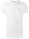 band collar polo shirt