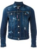 stonewashed distressed denim jacket