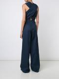tied front sleeveless jumpsuit