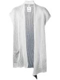 sleeveless open cardigan