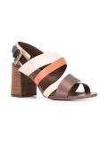 stacked heel sandals