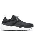 panel lace-up sneakers