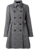 herringbone double breasted coat