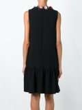 floral neck drop waist dress