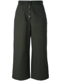 high-waisted cropped trousers