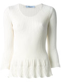 flared knit top 