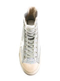 star patch metallic hi-tops