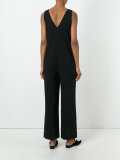 straight V-neck jumpsuit