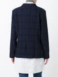 checked buttoned blazer