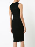 ribbed knit fitted dress