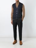 V-neck knit vest