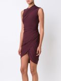 asymmetric draped dress