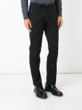 light bulb embroidered trousers