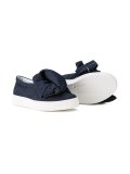 bow denim slippers