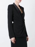draped wrap front blazer