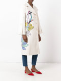 parrot applique trench coat 