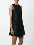pleated side mini dress