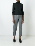 pleated cropped trousers