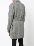 melange belted cardigan coat