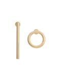 'Mixed Smooth Stick and Circle' earrings