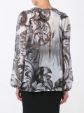 baroque print loose blouse