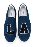 LA patch slip-on sneakers