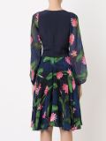 midi floral pleated skirt