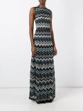 zig-zag pattern long dress