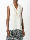 ruffle neck top