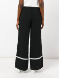 contrast flared pants 