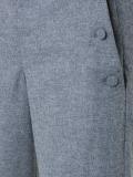 buttoned side straight trousers