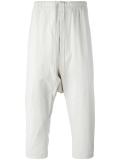 drop-crotch cropped trousers