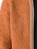 faux fur zip cardigan