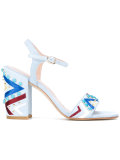 embellished block heel sandals