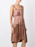 pleated asymmetric dress