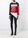 blurry stripe pullover