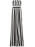 striped strapless jumpsuit 