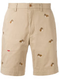 bulldog embroidery chino shorts