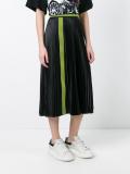 studded pleated midi skirt