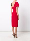 one shoulder draped dress