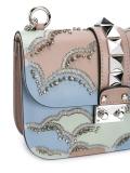 'Glam Lock' embroidered shoulder bag