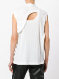 ribbed detail folded sweatshirt 