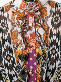 printed sheer shirt