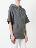 shortsleeved zipped hoodie