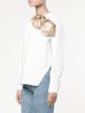 rose applique blouse