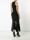 V-neck ruffled dress