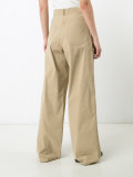 loose fit flared trousers